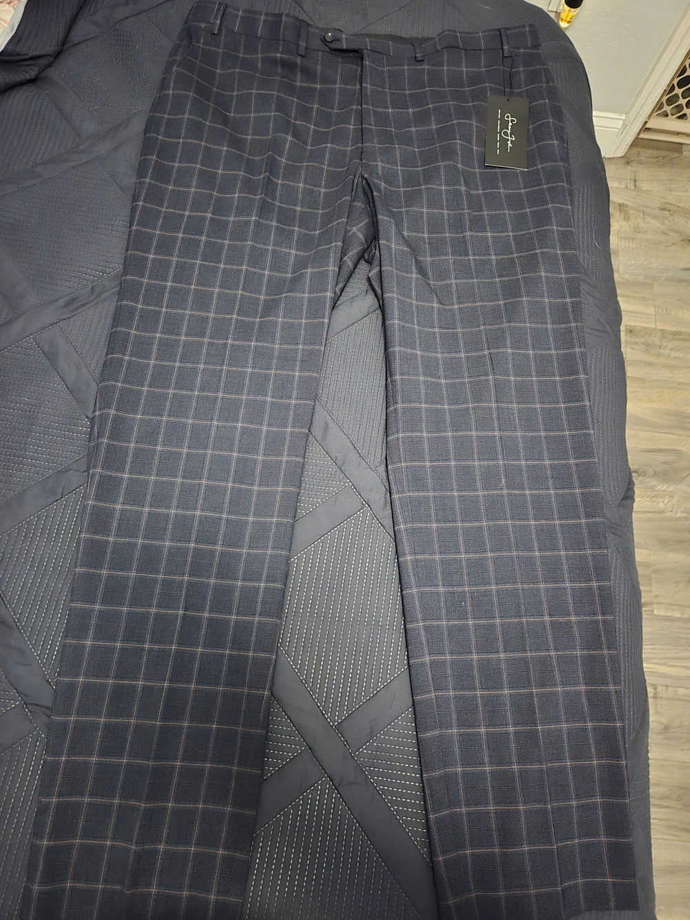 Sean John NWT Gray Windowpane Dress Pants #432